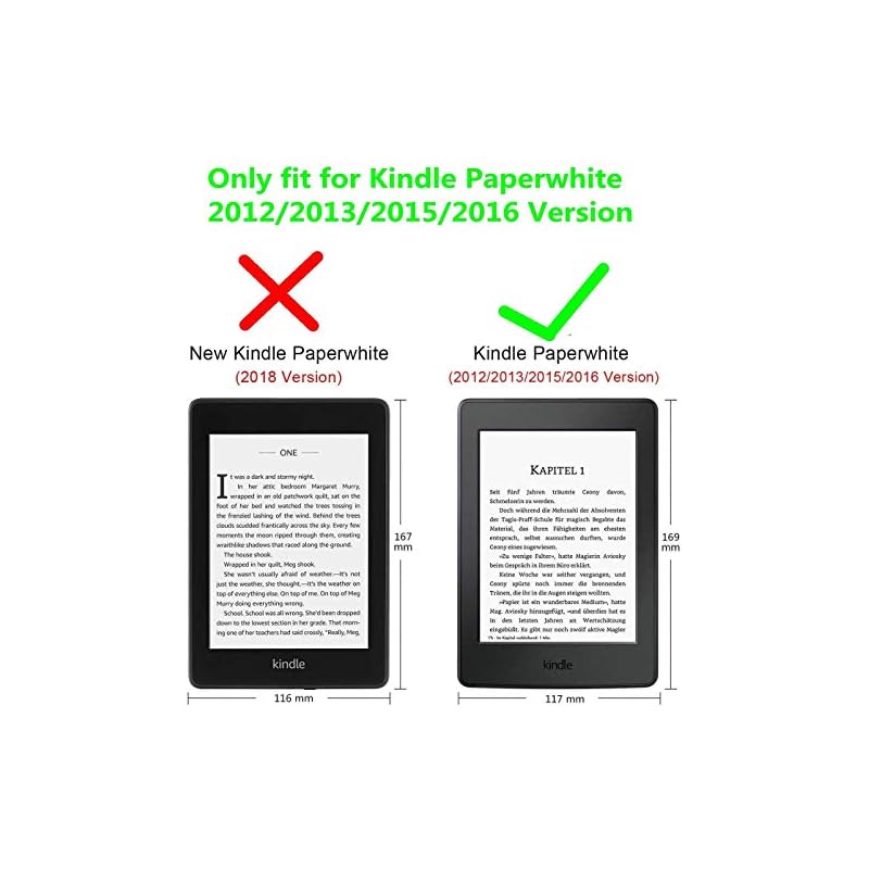 Чехол Kepuch Custer для Kindle Paperwhite 1/2/3 2012 2013 2015 2016, Легкий чехол из ПУ-кожи - Синий