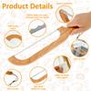 Bread Bow Knife Wood Handle with 2 Extra Stainless Steel Serrated Blades Multipurpose Bread Saw Slicer Home Bakery Baking Tools