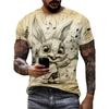 Summer Men's Street Casual Clothing Vintage Men's T-Shirt 3D Funny Animal Print Short Sleeve T-Shirt O Neck Oversized Men's Tee