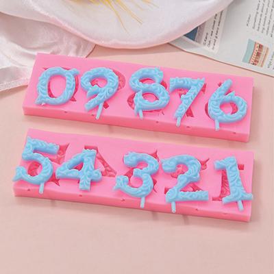 2 шт. Форма 3D Набор Антипригарный Маффин Силикон Форма цифр 0-9 Цифры