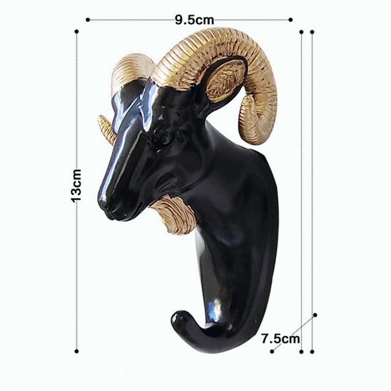Крючок в виде головы оленя с изображением животных, настенная вешалка, вешалка для одежды, держатель для ключей, декор, ключи, одежда, шляпа, настенная вешалка