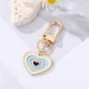 Pendant Car Key Ring Handbag Charms Blue Eye  Key Chain Irregular Heart Keyring Evil Eye Keychain