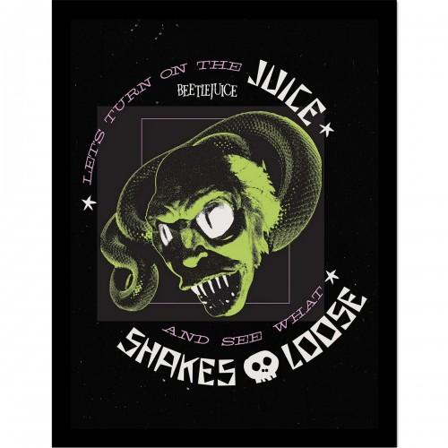 Beetlejuice LetÂ´s Turn On The Juice Framed Poster