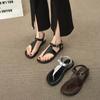 Fashion Summer Rome Women Sandals Fashion Elegant Clip Toe Narrow Band Shoes Outdoor Casual Gladiator Flats Lady Sandalias