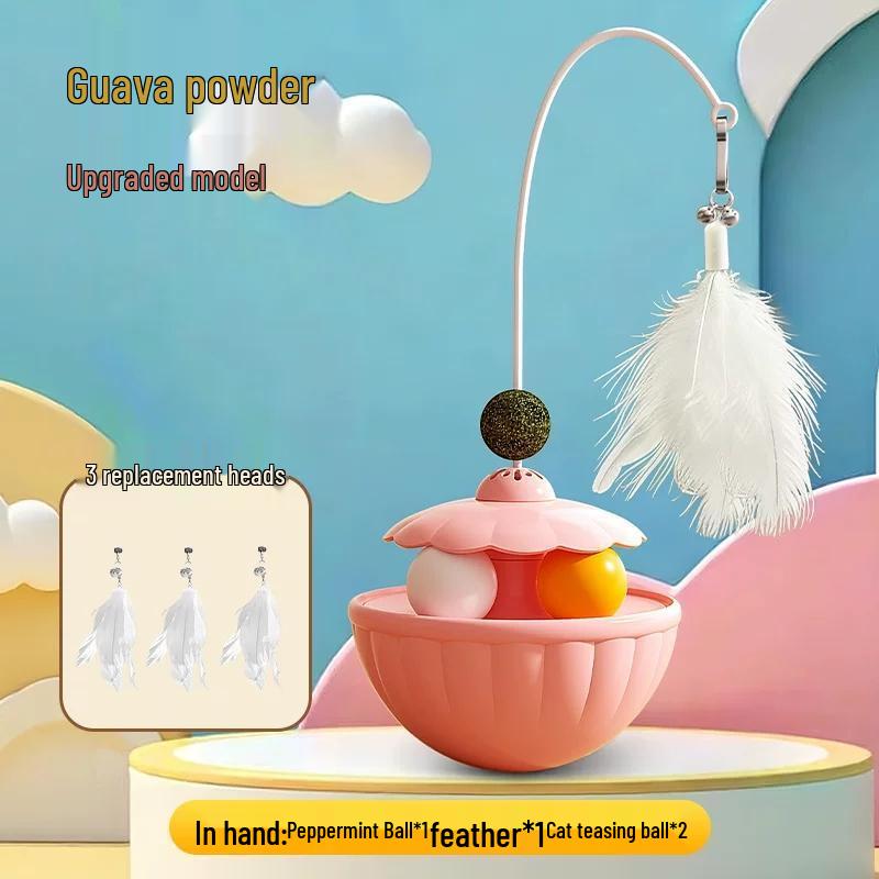 Интерактивная игрушка-неваляшка для кошек MANWOGA с вращающейся платформой