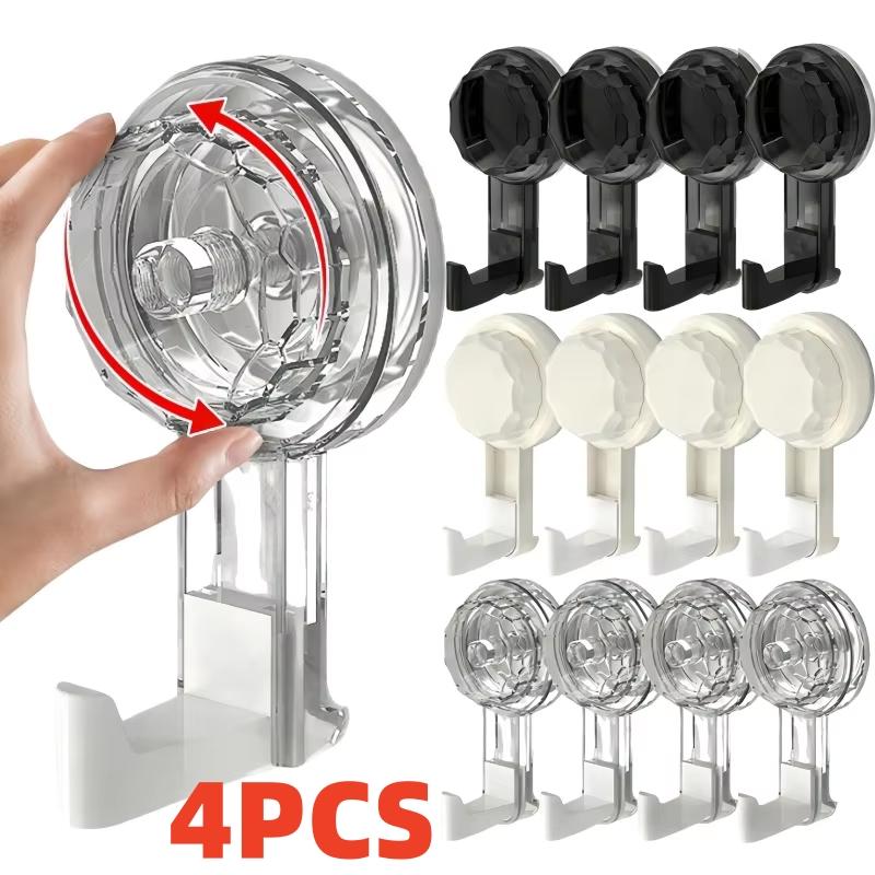 Nail-Free Vacuum Suction Cup Hooks Heavy Duty Reusable Traless Hanger Powerful Storage Hook for Bathroom Kitchen Wall Clothes