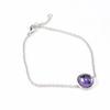 Les Trésors De Lily [G9340] — Серебряный браслет «Линда» с аметистом — 12 мм