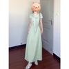 French Haute Sense Short Sleeve Dress Children's Summer New Design Sense Waist Temperament Skinny Long Dress