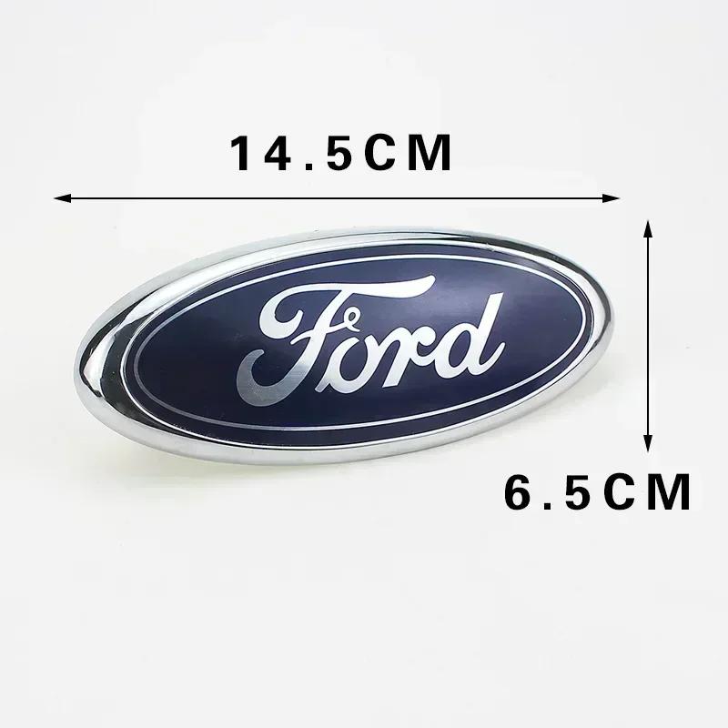 Car Sticker Ford 14.5X6cm Emblem for Ford Mondeo Explorer Focus 2 3 Fusion Transit F150 Fiesta Car Logo Front Grille Trunk Badge