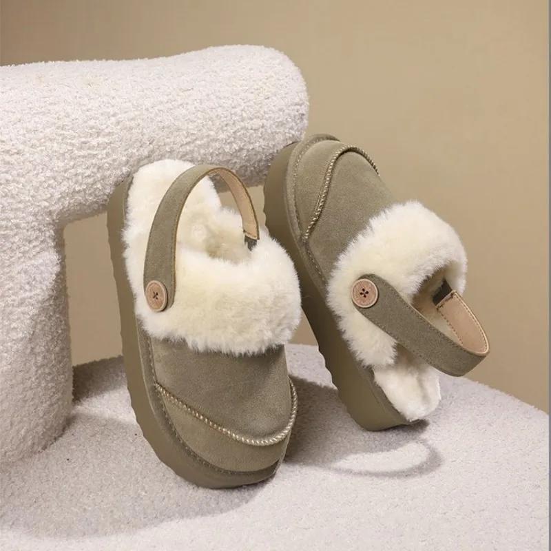 Fashion Designer New Warm Plus Velvet Women's Slippers Fashion Indoor Soft-soled Winter Casual Fluffy Fur Slipper Cotton Shoes for Women