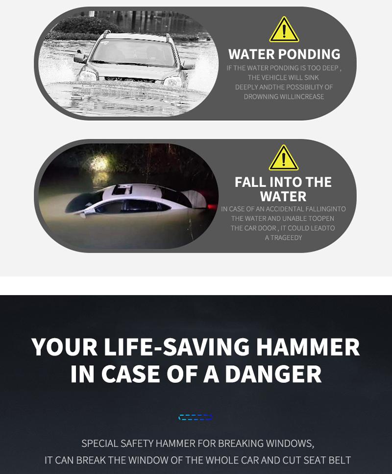 Auto Safety Hammer Emergency Glass Breaker Seat Belt Tools For Kia Rio 3 Soul Picanto EV6 Cerato Niro Forte Cadenza X Line xmwcj44