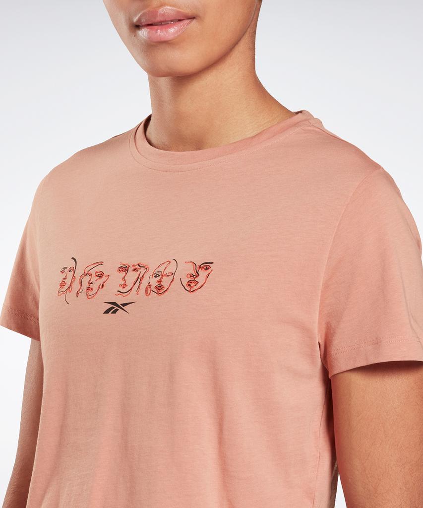 REEBOK Radicalm Q2 Printed T-Shirt - Coral / Hc4922