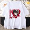I Love My Girlfriend Honkai Star Rail T Shirt I Love My Boyfriend Tee-shirt Cartoon Print Anime Cotton Tshirt Cute Tops