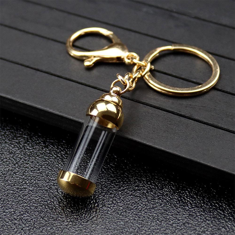 Прозрачная стеклянная бутылка желаний подвеска цилиндрический талисман брелок креативный стеклянный флакон брелок