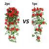 Silk Fake Flower Artifical Flowers Rose Vine Hanging Living Room Balcony Home Decoration Fake Flower Plant Rose Wall Hanging