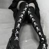 Skull Bat Gothic Dark Long Sexy Stockings Women Spider Harajuku Emo Alternative Tights Lingerie Skin Thigh High Garters Hosiery
