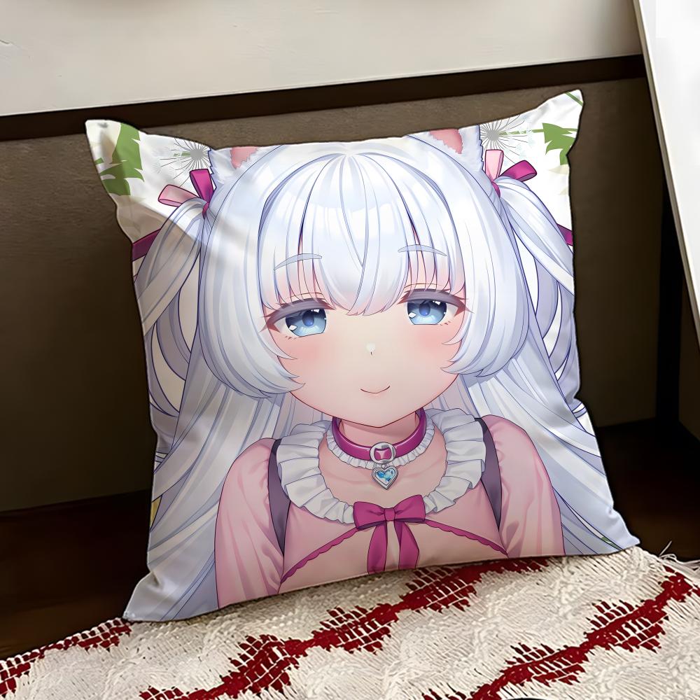 Аниме NNekopara Наволочка Двусторонняя Мягкая Прочная Наволочка для Подушки Дом Автомобиль Многоцелевое Использование для Ежедневного Комфорта
