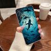 Прозрачный Мягкий Чехол для Телефона с Изображением Китовой Акулы для Samsung Galaxy A56 A57 A37 A55 A54 A36 A35 A26 A25 A16 A17 A07 A52 A34 A73 A53