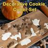 12Pcs Halloween Cookie Cutter Set, Stainless Steel Biscuit Molds, DIY Pumpkin Ghost Black Cat Bat Baking Tool for Party, Creative Halloween Gift