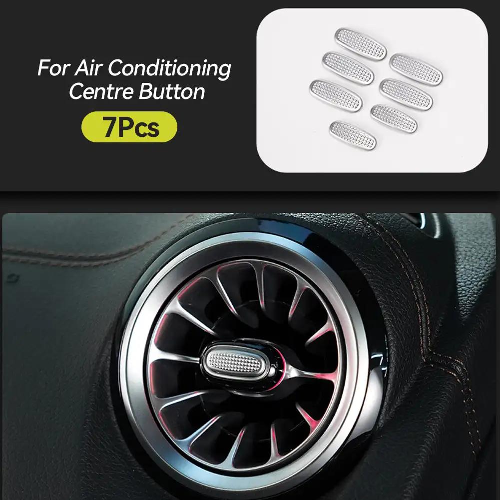 Car Steering Wheel Air Conditioning Button Covers Sticker Ignition Start Button Decor Cover Trim For Mercedes Benz GLB GLA CLA