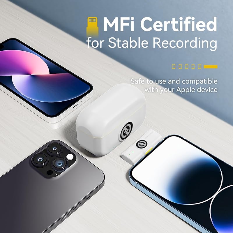 Hollyland “2024 New Machine” Lark M2 Lighting-Wireless Microphone-Pin Microphone-Lightweight 9G-48Khz/24Bit-Lighting Series Microphone for