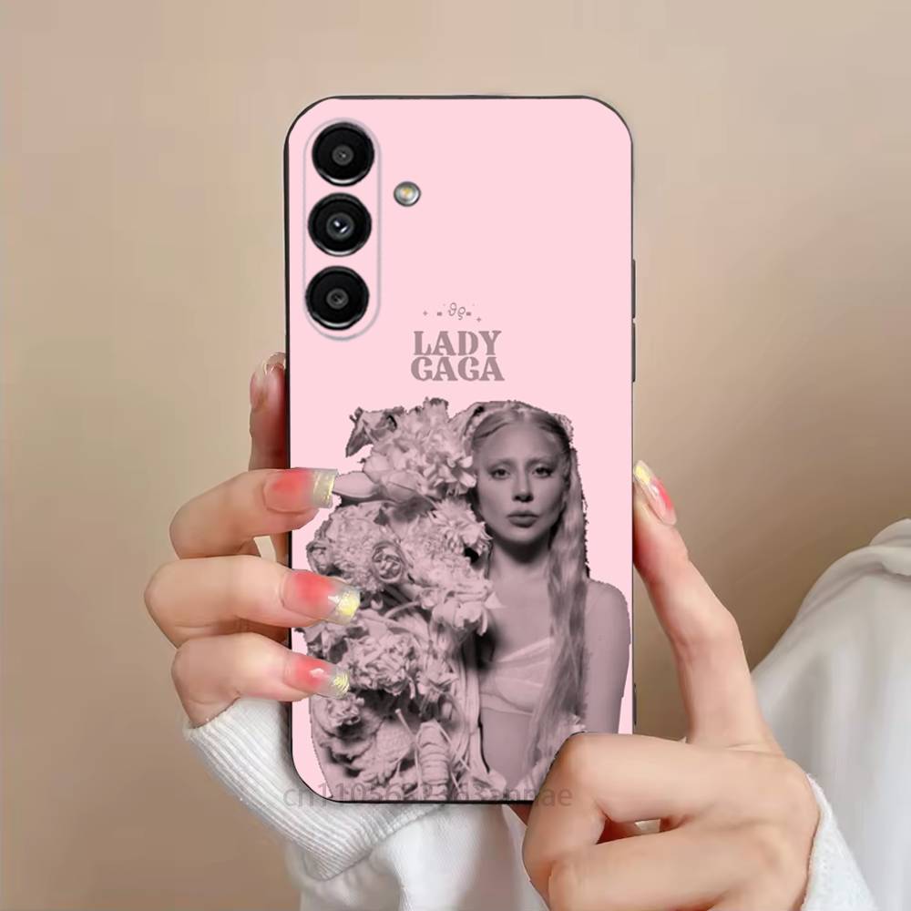 Чехол для телефона LADY GAGA MAYHEM для Samsung S25,24,23,22,21,S20,Ultra,Plus,FE Черный Мягкий Чехол