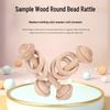 Beechwood Laser Engraved Wooden Teether Rattle Toy