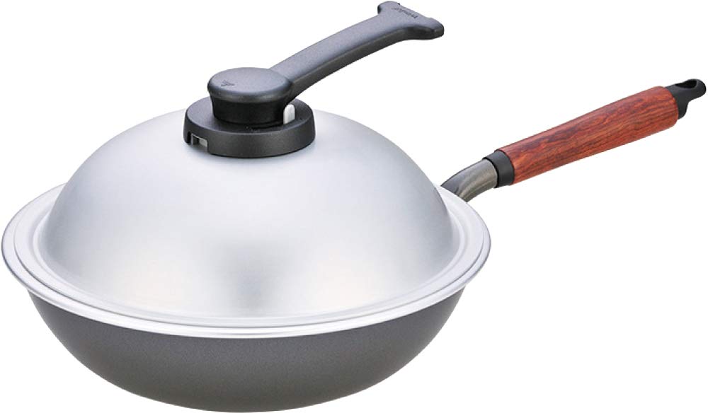 Hokuriku Aluminum Lightweight Wok Wu Wen Pan, 28cm, Cam Night Gray, WPL28