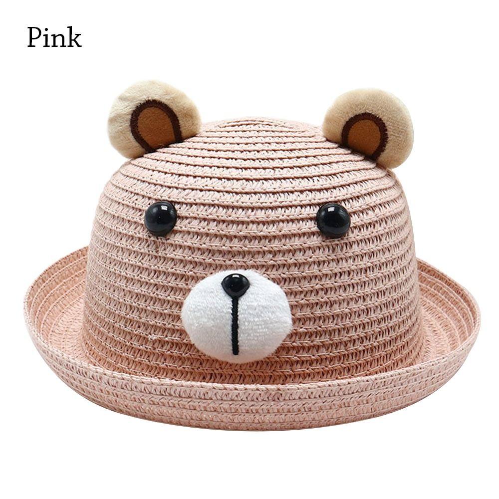 UV Protection Kids Bucket Hat Breathable Straw Hat Outdoor Sun Cap  Children Boys Girls