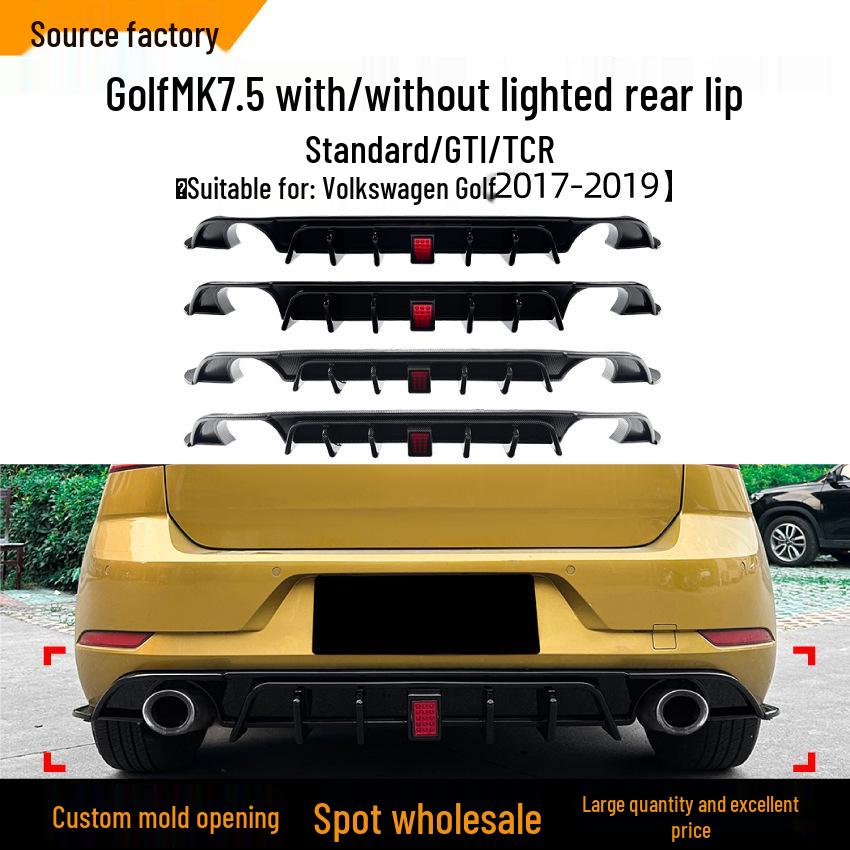 Compatible with Volkswagen Golf MK7.5 TCR GTI (2017-2019) Rear Lip Spoiler.