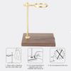 Wooden Brass Coffee Filter Holder Drip Filter Cup Rack Stand Accessories for Coffee Making