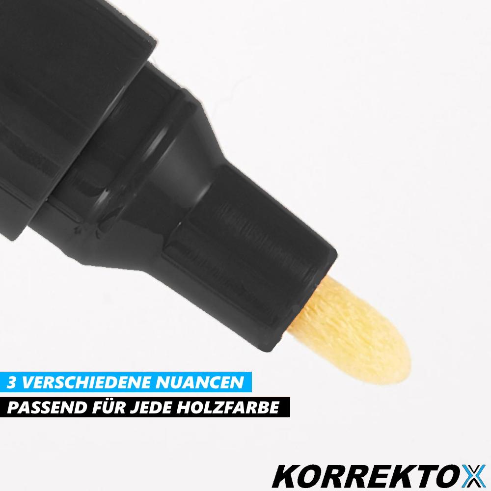 Корректирующий карандаш KORREKTOX для мебели, дерева, паркета, ламината, шпона [набор из 3 шт.]