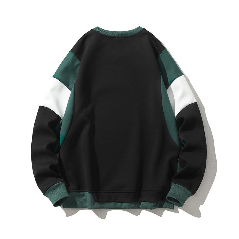 Весенний свитер с вставками, мужской, в американском ретро-стиле, простой классический, контрастный цвет, дизайнерский, с длинными рукавами