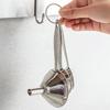 3Pcs/set Stainless Steel Funnels with Long Handle Small Funnels Strainer for Kitchen Transferring Fluid Liquid Oil Powder Filter