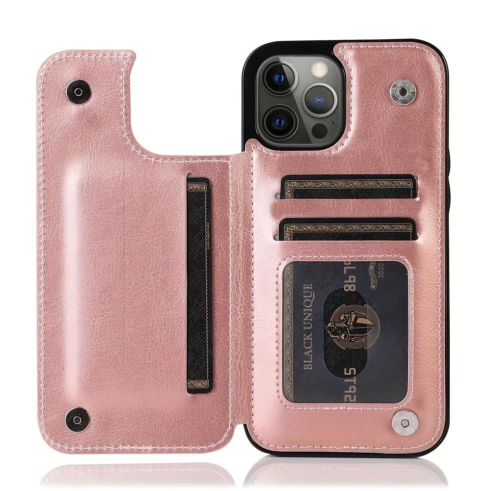 Кожаный чехол-кошелек для IPhone 14/13/12/11/Pro Max/Mini/XR/X/XS Max/8/7/6S/6 Plus/SE2/SE3/2022/2020 - держатель для карт и откидная задняя крышка