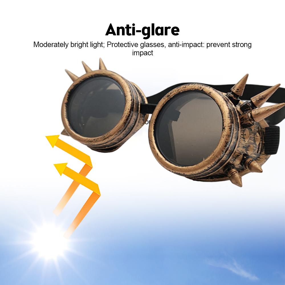 New Steampunk Goggles Welding Vintage Style Punk Glasses Fashion Sunglasses Role Play Five Color Lenses Retro Craftsmanship