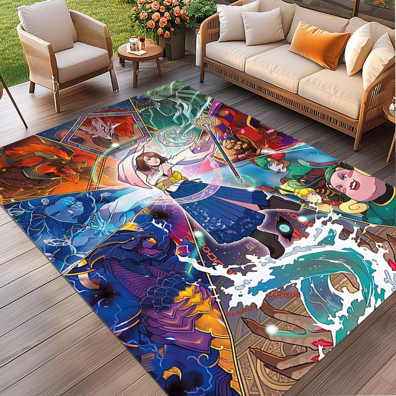 Final Fantasy Print Rug, Washable Floor Carpet, For Entryway Dorm Laundry Room Office Study, Home Decor Birthday Christmas Gift