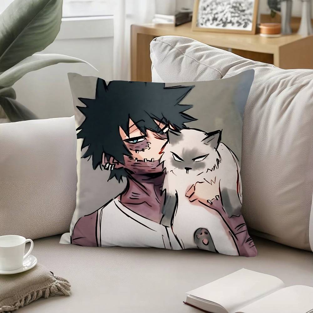 Anime MMy Hero Academia Dabi Pillow Sofa And Living Room Decorative Cushion Covers Dustproof And Miteproof Invisible Zipper