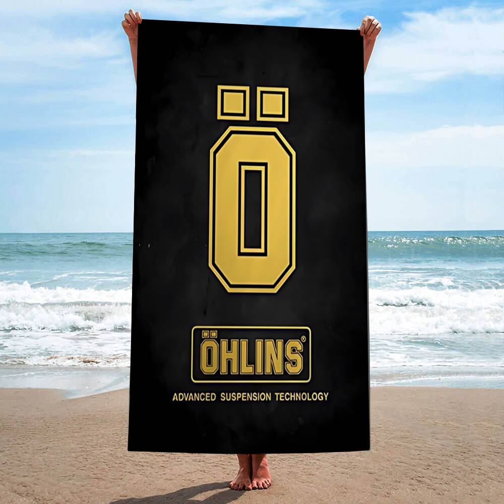 Подвеска Логотип O-Ohlins Микрофибра Пляжное полотенце Впитывающее Быстросохнущее Мягкое Йога Плавание Курорт Альпинизм Полотенце