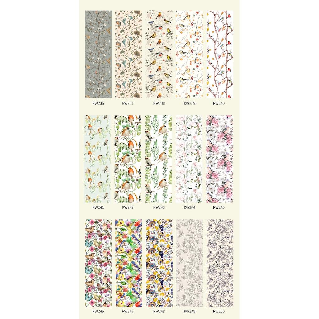 Самоклеящиеся обои для гостиной и спальни (Цветы и птицы Зеленое растение)