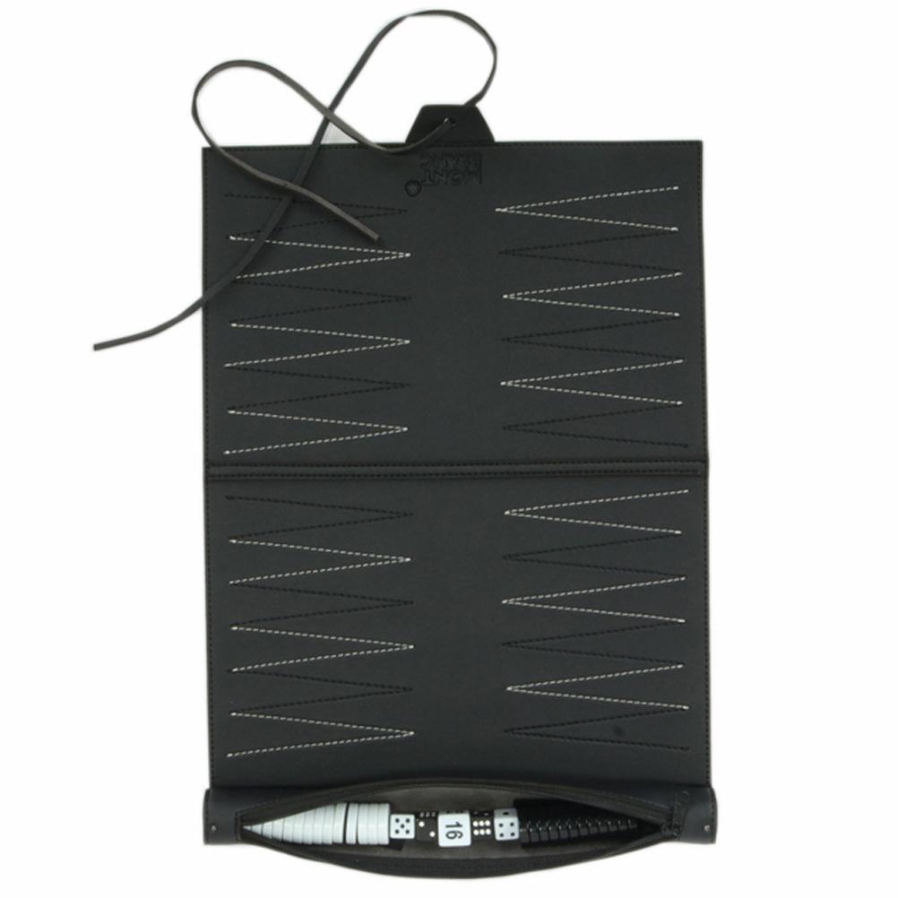 Portable Backgammon with PU Leather Chess Board Foldable Backgammon Board Travel Gifts