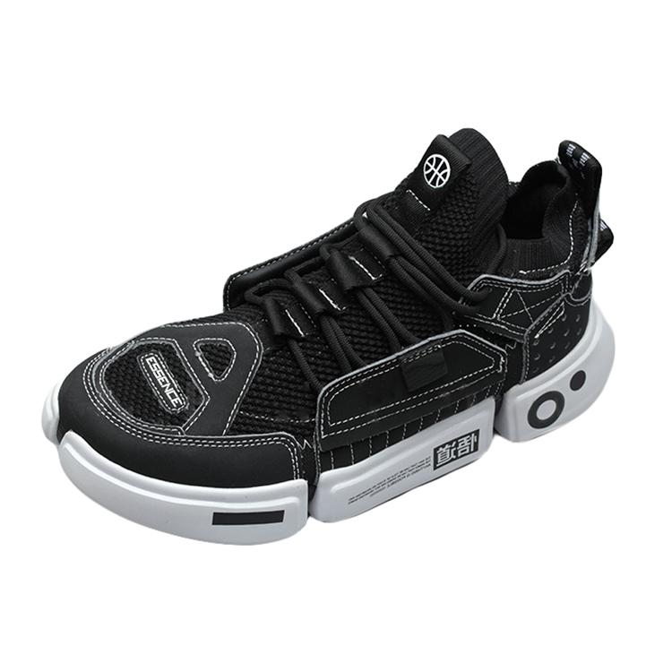 Li Ning Essence 2 Амортизация Скользкие Устойчивые к истиранию Средняя высота Винтажные Баскетбольные кроссовки Мужские Черные AGBN069-13