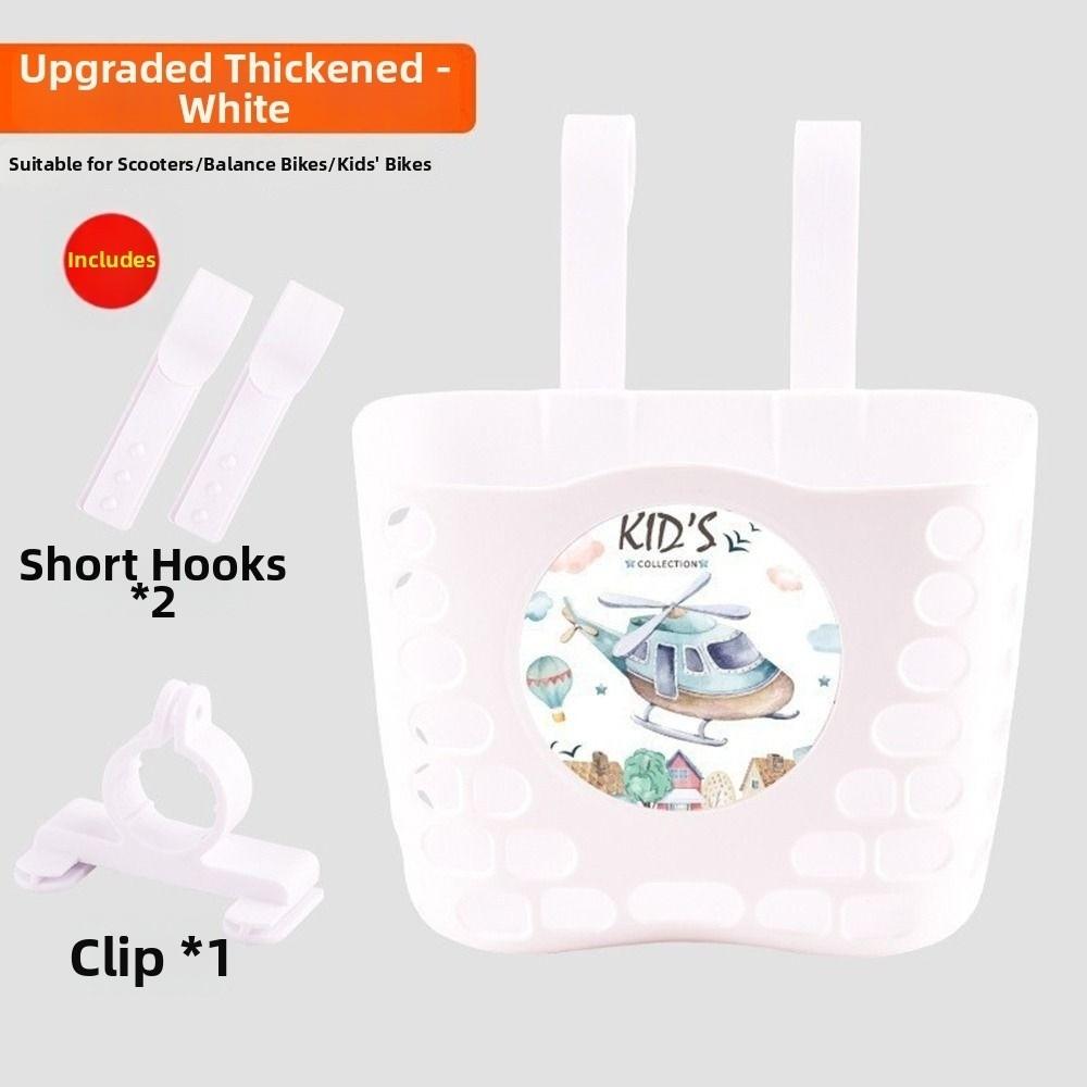 Multicolors Children Kids Basket Cartoon Patten Scooter Handlebar Basket Bike Accessories