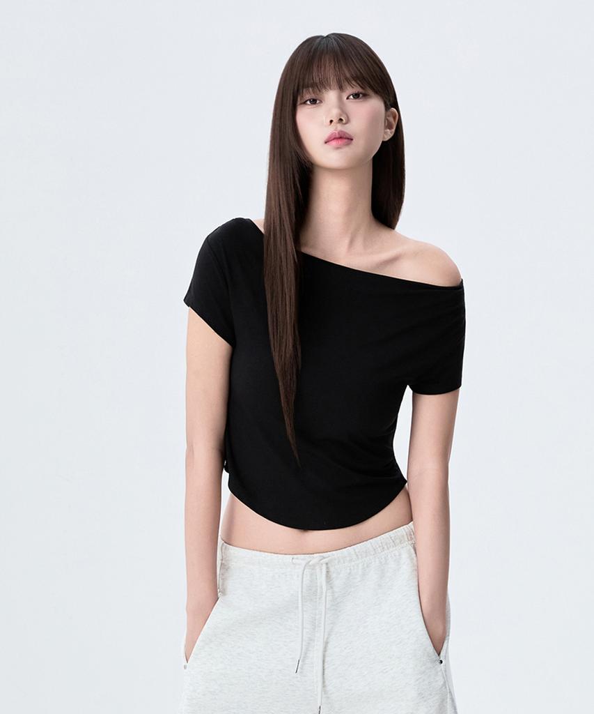 MIXXO Короткий рукав, двусторонний, с воротником-хомутом, футболка_Miwhwg719A