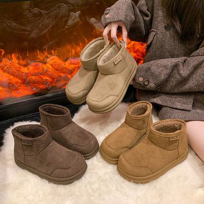 Женская модная легкая подошва, зимние теплые меховые сноубутсы, на подкладке, нескользящие, повседневные спортивные хлопковые ботинки