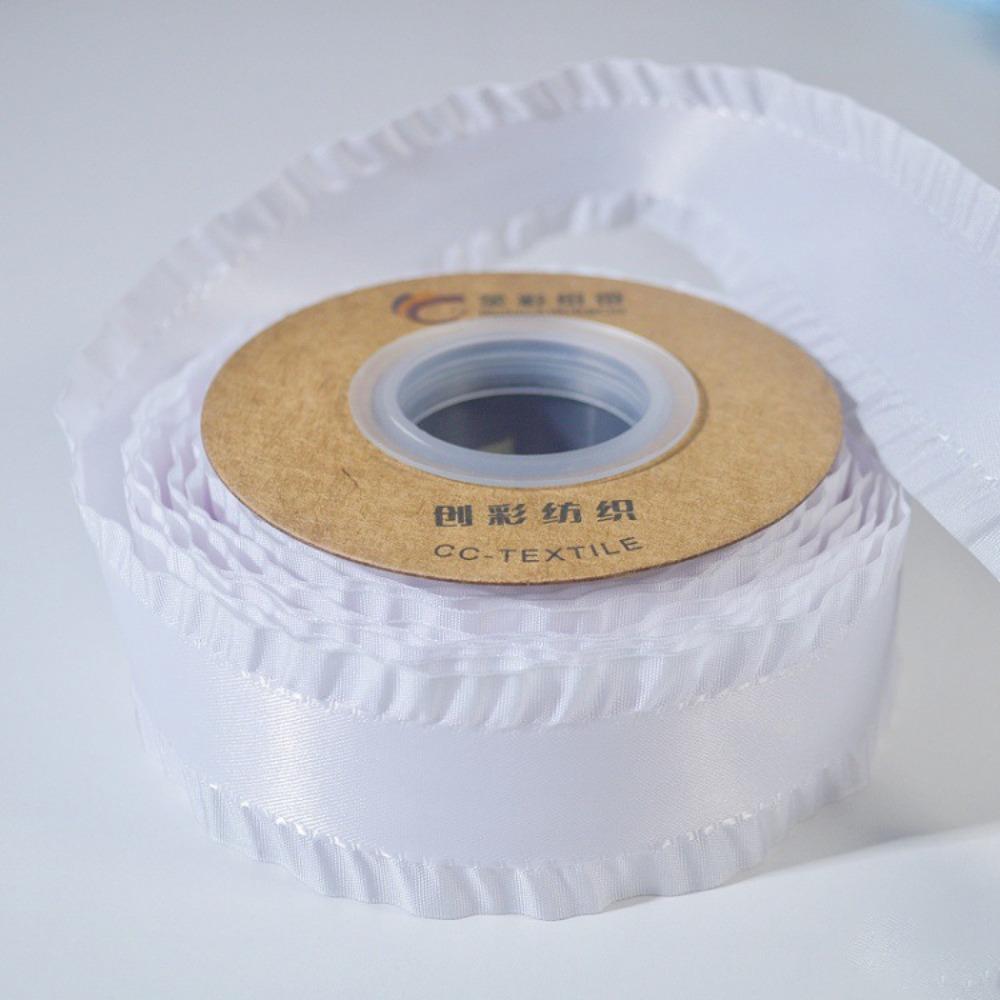 5 ярдов Ручная работа с оборками Атласная лента Край юбки Тканая лента Для DIY Аксессуары для волос и одежды