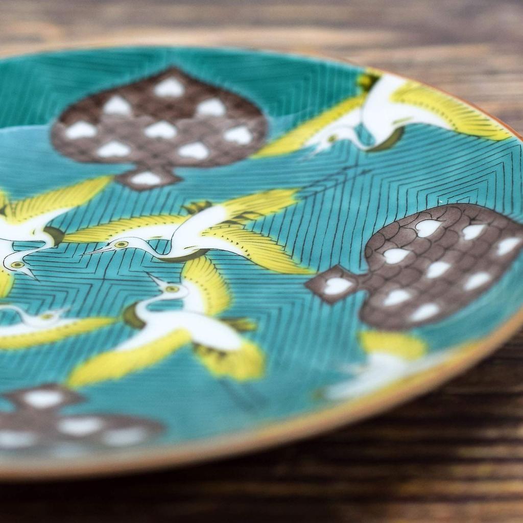 Ваза но Кура Кутани Боковая Журавль Карута Сделано в Японии Подарок на День рождения Тарелки, Стильный, Изделие, Тарелки, Дизайн, Бренд, Посуда, Япония,