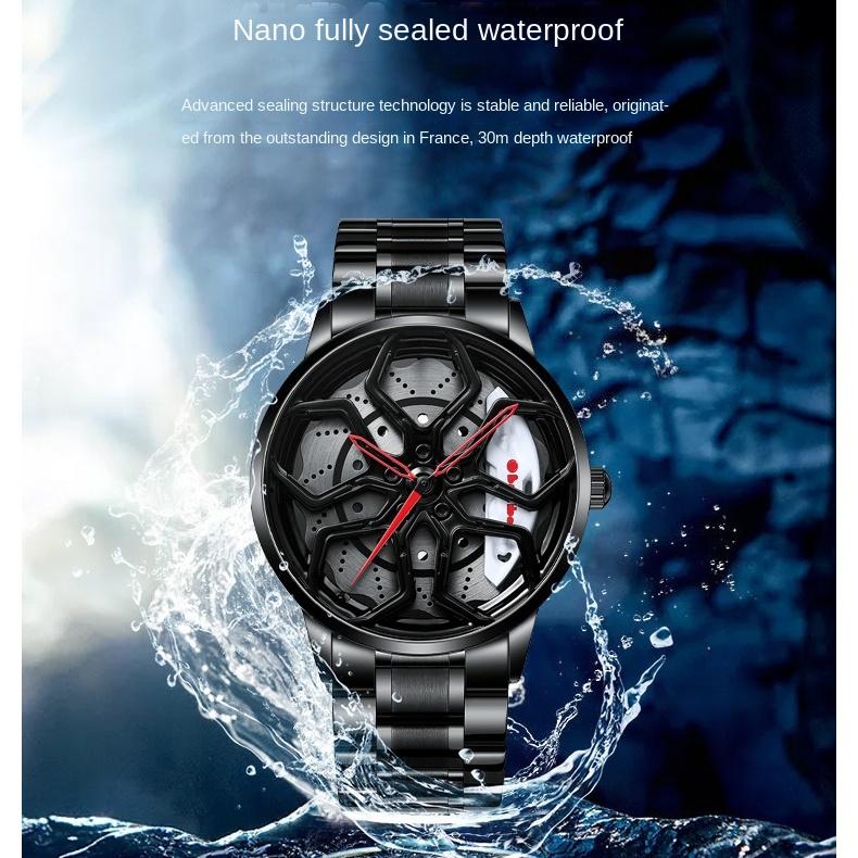 Импортные часы SVJ с модифицированной ступицей колеса, мужские автомобильные часы, трехмерные полые часы