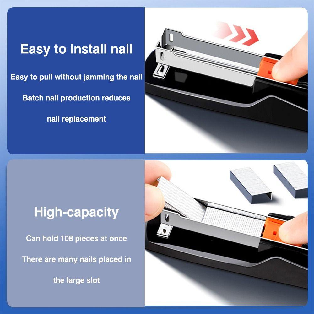 Mini Portable Long Stapler Use 24/6 Staples Heavy Duty Stapler Bookbinding Supplies