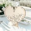 Wedding Guest Book Personalized Wooden Hearts Rustic Wedding Decorations